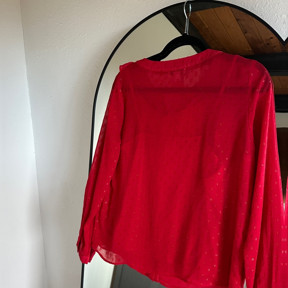 Jaclyn Smith Cute Red Blouse - Picture 5 of 8